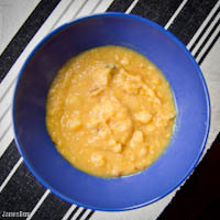 Yellow split pea and potato soup